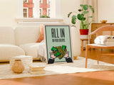 ALL IN On Your Dreams Poster Art - Poker Money Motivation & Entrepreneur Wall Decor