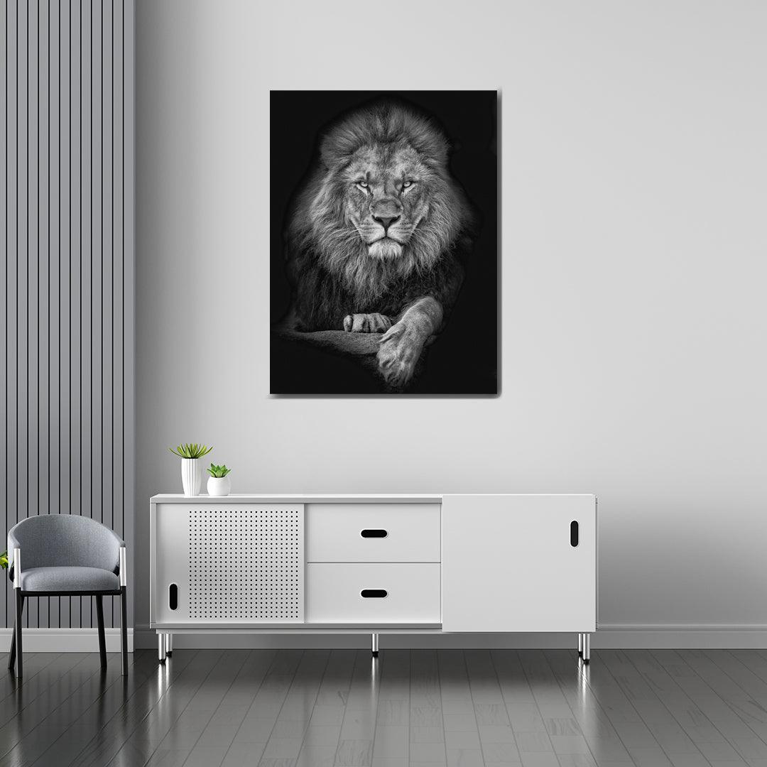 Lion in Black & White | Canvas - DreamBrothers