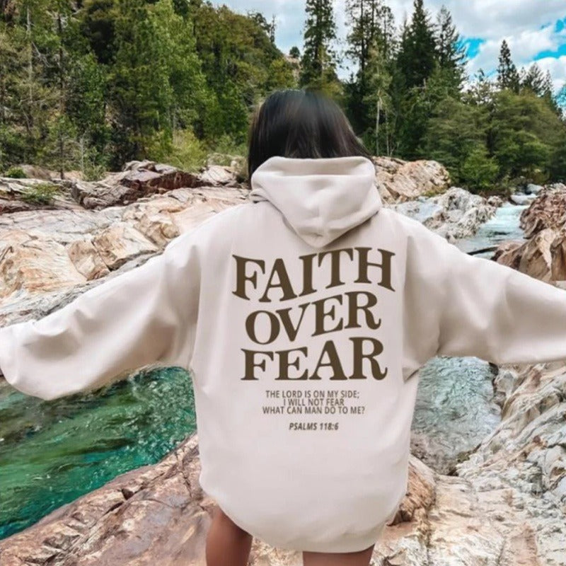 Faith Over Fear Christian Hoodie - DreamBrothers
