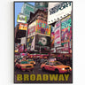 Broadway Theater Print, Manhattan Colorful Wall Art, New York Retro Poster, NYC Movie, Vibrant USA Print, Aesthetic NY, Pop Travel Poster